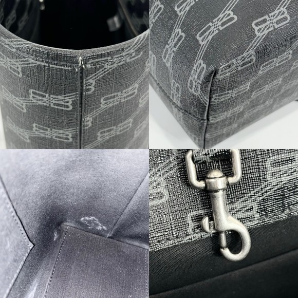 Balenciaga BB Monogram Shopper Handbag Black - Picture 6 of 6